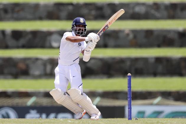 India's Ajinkya Rahane plays a shot against West Indies. (AP) India's Ajinkya Rahane plays a shot against West Indies. (AP)
