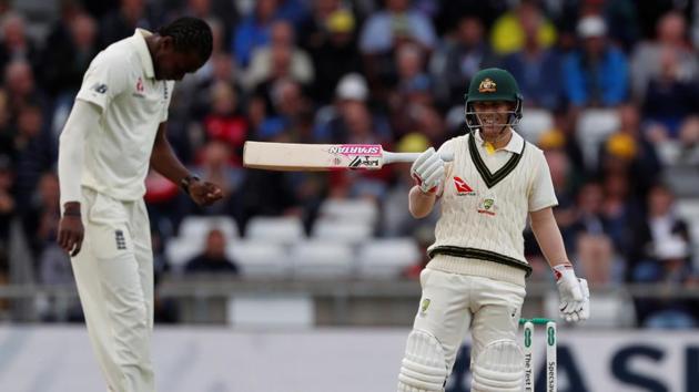 Australia's David Warner reacts as England's Jofra Archer looks on. (Action Images via Reuters) Australia's David Warner reacts as England's Jofra Archer looks on. (Action Images via Reuters)