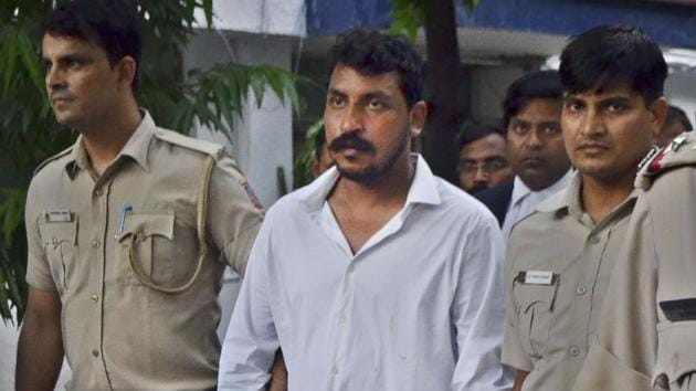 Bhim Army Chief Chandrashekhar Azad being brought to a court by police personnel, in New Delhi, on, August 22, 2019. The leader was sent for 14 days judicial custody by a court after violence was reported during a protest lead by Chandrashekhar against the demolition of Ravidas temple. (PTI) Bhim Army Chief Chandrashekhar Azad being brought to a court by police personnel, in New Delhi, on, August 22, 2019. The leader was sent for 14 days judicial custody by a court after violence was reported during a protest lead by Chandrashekhar against the demolition of Ravidas temple. (PTI)