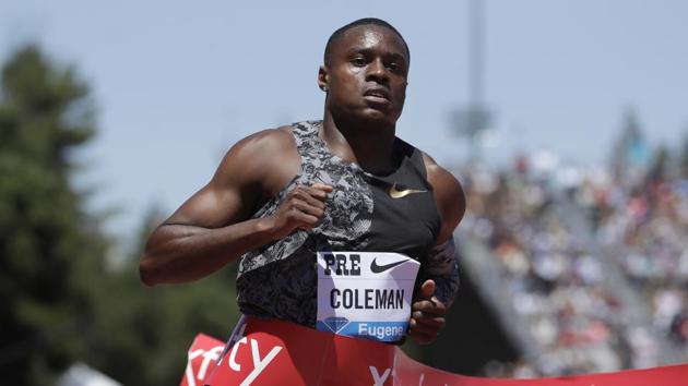 File photo of US sprinter Christian Coleman.(AP)