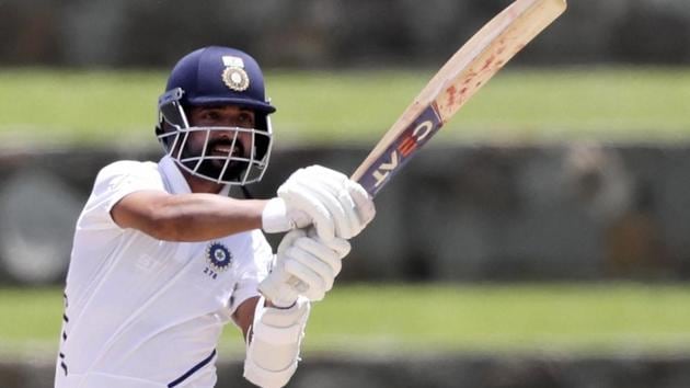 India's Ajinkya Rahane plays a shot against West Indies.(AP)