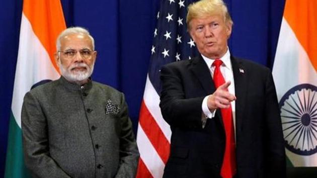US President Donald Trump with Prime Minister Narendra Modi(REUTERS FILE)