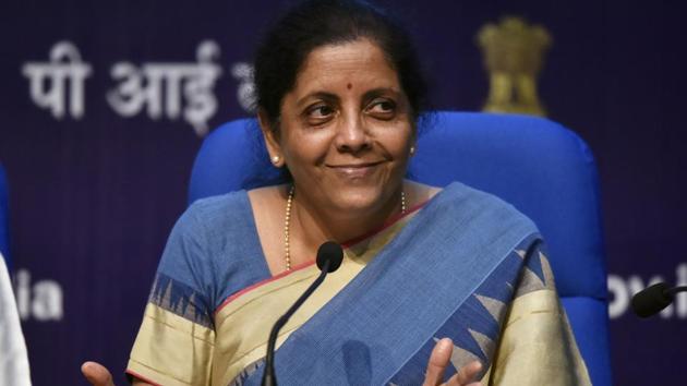 Finance Minister Nirmala Sitharaman on Friday said violations of CSR norms under the companies law will be treated only as a civil liability and not as a criminal offence.(Mohd Zakir/HT PHOTO)