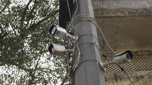 BEL, a Navratna company of the government of India, was given the contract for the project in November last year and had to complete the installation of the CCTV cameras within nine months. (HT PHOTOS) BEL, a Navratna company of the government of India, was given the contract for the project in November last year and had to complete the installation of the CCTV cameras within nine months. (HT PHOTOS)