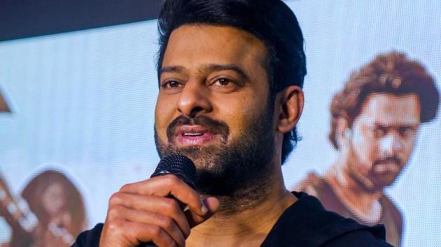 Prabhas during a press conference for Saaho, in Bengaluru, Friday.(PTI)