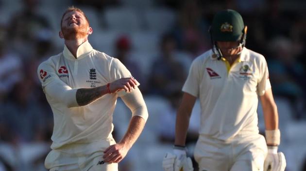 England's Ben Stokes reacts during the match. (Reuters) England's Ben Stokes reacts during the match. (Reuters)