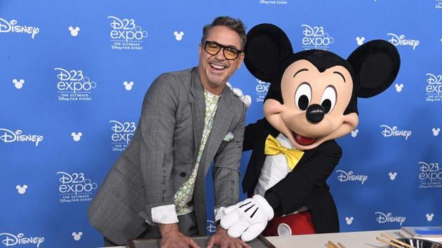 Robert Downey Jr attends D23 Disney Legends event at Anaheim Convention Center.(AFP)