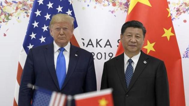 Markets fell by close to 600 points after US President Donald Trump’s latest trade offensive against China(AP)