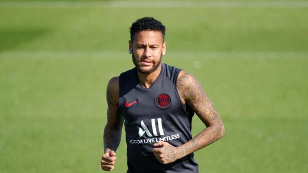 Paris St Germain's Neymar during training. (REUTERS) Paris St Germain's Neymar during training. (REUTERS)