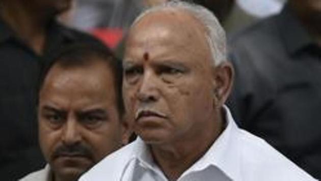 Karnataka cheif minister B S Yediyurappa had visited Delhi to get party president and Union Home Minister Amit Shah’s approval to release the portfolio allocations.(HT Photo)