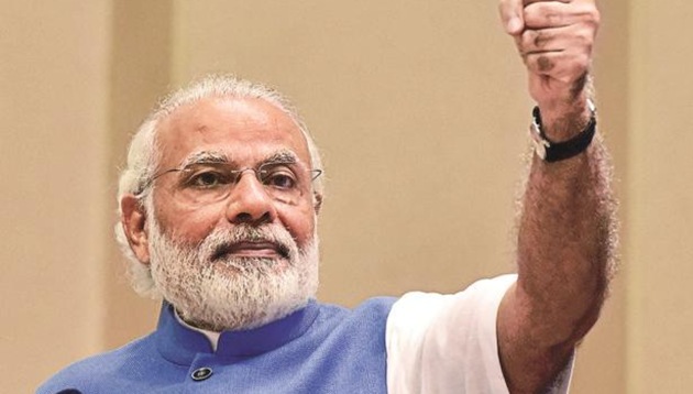 PM Modi also called for efforts to ensure proper collection and storage of plastic to save the environment.(HT image)