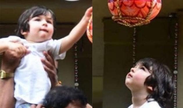 Taimur Ali Khan celebrated Janmashtami at his play school.