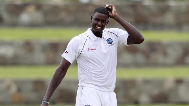 West Indies' captain Jason Holder scratches his head during day one of the first Test cricket match against India at the Sir Vivian Richards cricket ground in North Sound, Antigua and Barbuda, Thursday, Aug. 22, 2019.(AP) West Indies' captain Jason Holder scratches his head during day one of the first Test cricket match against India at the Sir Vivian Richards cricket ground in North Sound, Antigua and Barbuda, Thursday, Aug. 22, 2019.(AP)