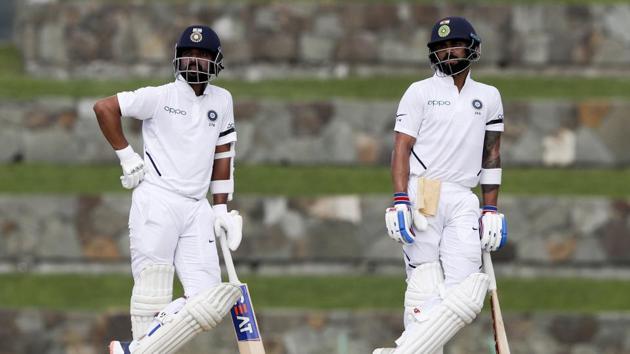 India's captain Virat Kohli, right, and teammate India's Ajinkya Rahane. (AP)