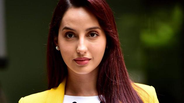 Nora Fatehi poses during the promotion of Batla House, in Mumbai.(AFP)