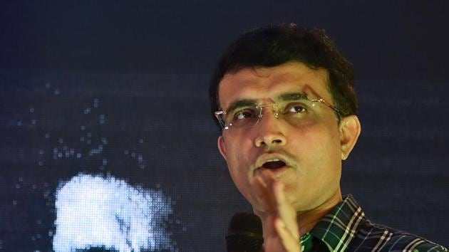 Former Indian Cricket Captain and CAB President Sourav Ganguly interacts with media.(PTI)