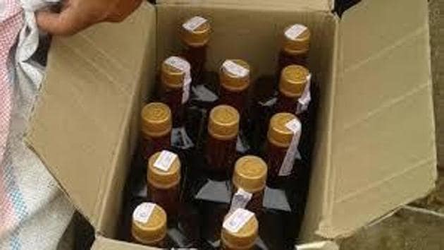 A total of 8,242 quarters of illicit liquor was seized in the capital. (HT File Photos/For Representative Purposes Only) A total of 8,242 quarters of illicit liquor was seized in the capital. (HT File Photos/For Representative Purposes Only)