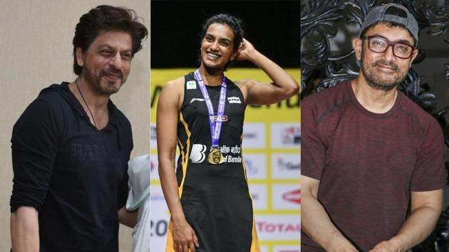 Shah Rukh Khan and Aamir Khan congratulated PV Sindhu for winning gold at the BWF World Championships.