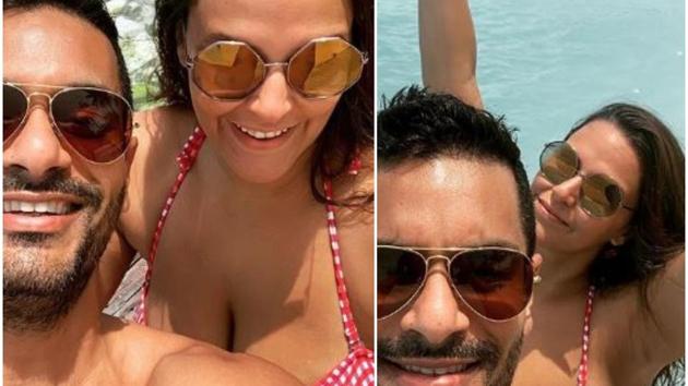 Neha Dhupia and Angad Bedi are in the Maldives. Neha Dhupia and Angad Bedi are in the Maldives.
