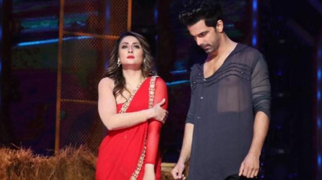 Urvashi Dholakia and Anuj Sachdeva during their performance on Nach Baliye.