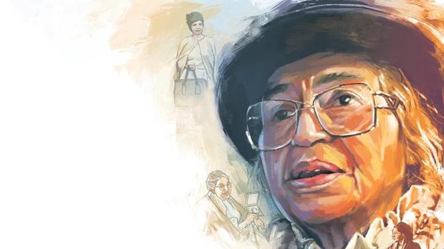 Picture book civil rights activist Rosa Parks with blockposter and mosaic  assignment - Yoors