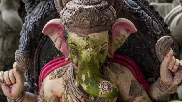 An idol of the Hindu god Ganesha near completion that was damaged due to rains in the first week of August, in Pen, Raigad district, Maharashtra. As per data released by the IMD till August 14, Maharashtra had recorded 902.3mm of rainfall against 685.8mm average rainfall. Maharashtra topped the list of the wettest states in the country. (Satish Bate / HT Photo) An idol of the Hindu god Ganesha near completion that was damaged due to rains in the first week of August, in Pen, Raigad district, Maharashtra. As per data released by the IMD till August 14, Maharashtra had recorded 902.3mm of rainfall against 685.8mm average rainfall. Maharashtra topped the list of the wettest states in the country. (Satish Bate / HT Photo)