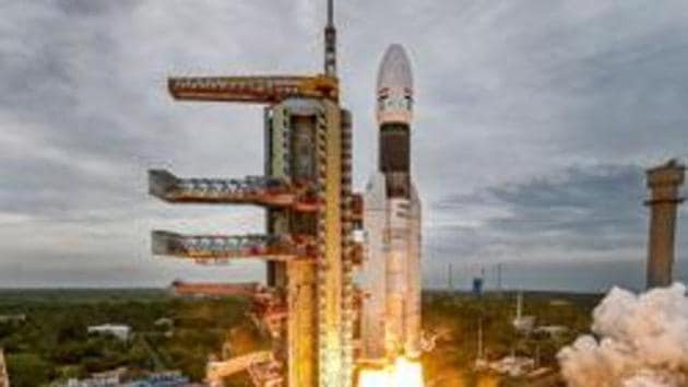 Chandrayaan-2, a three-module spacecraft comprising an orbiter, lander and rover, which was launched on July 22, will land on the moon on September 7.(PTI file)