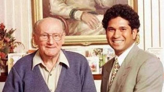 Sachin Tendulkar with Sir Donald Bradman.(Instagram)