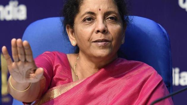 Finance Minister Nirmala Sitharaman arrived in Pune on Tuesday. (HT) Finance Minister Nirmala Sitharaman arrived in Pune on Tuesday. (HT)
