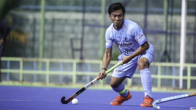 File photo of India hockey team midfielder Chinglensana Singh Kangujam. (Hockey India) File photo of India hockey team midfielder Chinglensana Singh Kangujam. (Hockey India)