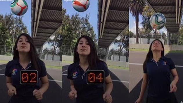 An image showing La Liga fans uploading videos on TikTok. (La Liga) An image showing La Liga fans uploading videos on TikTok. (La Liga)