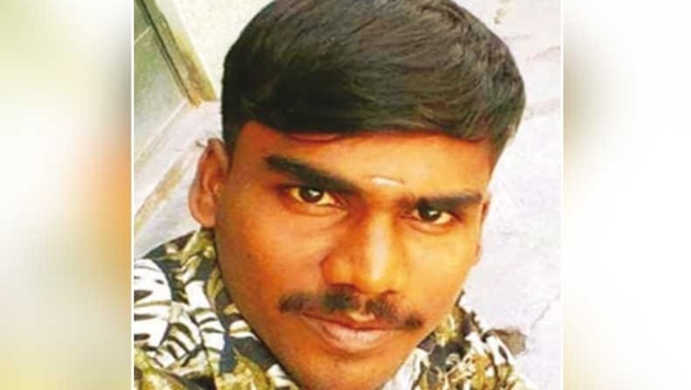 Vijay Kanth, wanted for alleged theft, dacoity and robbery was arrested from an examination centre for police constables. (HT PHOTO) Vijay Kanth, wanted for alleged theft, dacoity and robbery was arrested from an examination centre for police constables. (HT PHOTO)