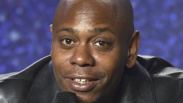 Dave Chappelle speaks at the press conference at the Toronto International Film Festival.(Evan Agostini/Invision/AP)