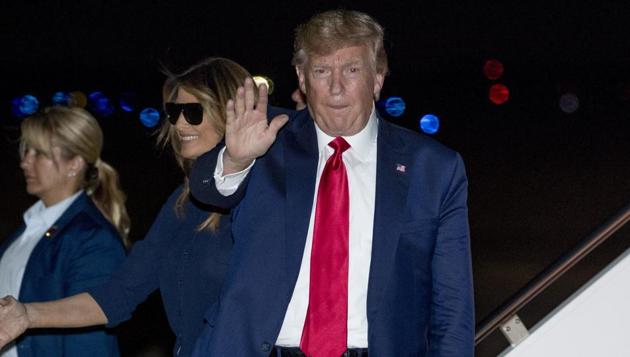 Trump was scheduled to attend Monday’s session on climate, biodiversity and oceans at the G-7 summit in Biarritz, but didn’t. (AP) Trump was scheduled to attend Monday’s session on climate, biodiversity and oceans at the G-7 summit in Biarritz, but didn’t. (AP)