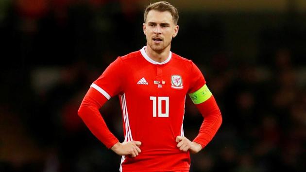 Wales' Aaron Ramsey during the match.(Action Images via Reuters)