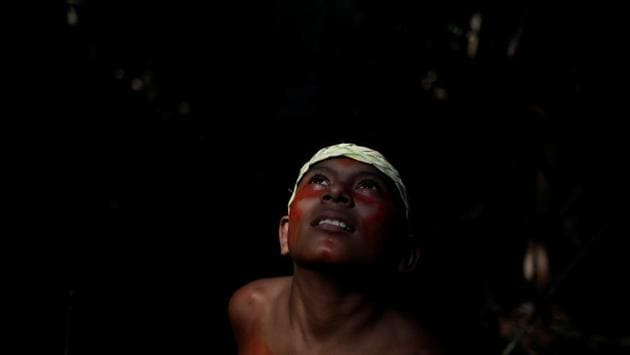 An Indigenous Mura man from the Mura walks in a deforested area. This week, the agency said forest fires were up more than 80% in the country year-to-date, hitting their highest point since at least 2013. Everywhere in the region around the Mura village, pockets of fire were raging. (Ueslei Marcelino / REUTERS) An Indigenous Mura man from the Mura walks in a deforested area. This week, the agency said forest fires were up more than 80% in the country year-to-date, hitting their highest point since at least 2013. Everywhere in the region around the Mura village, pockets of fire were raging. (Ueslei Marcelino / REUTERS)