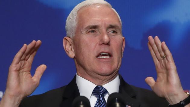Another four years for the Trump administration is a far better choice than anything the Democratic Party, says Pence. (AP Photo) Another four years for the Trump administration is a far better choice than anything the Democratic Party, says Pence. (AP Photo)