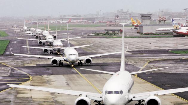 According to an official, a DGCA team visited Delhi’s Indira Gandhi International (IGI) Airport on Monday to review the measure taken to reduce cases of bird hit.(Vijayanand Gupta/ HT Photo)