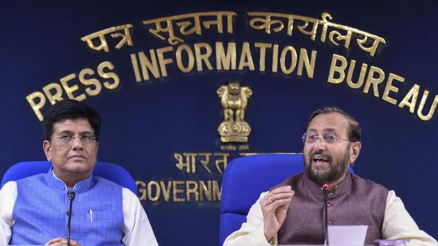 Union Minister of Environment, Forest and Climate Change Prakash Javadekar along with Union Railways Minister Piyush Goyal addresses a press conference in New Delhi. (PTI) Union Minister of Environment, Forest and Climate Change Prakash Javadekar along with Union Railways Minister Piyush Goyal addresses a press conference in New Delhi. (PTI)