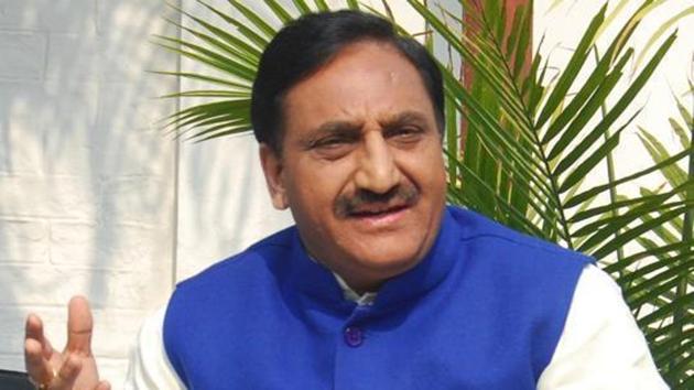 “Sanskrit is the first language of the world,” Union HRD Minister Ramesh Pokhriyal Nishank said. (Photo by Vinay Santosh Kumar/Hindustan Times) “Sanskrit is the first language of the world,” Union HRD Minister Ramesh Pokhriyal Nishank said. (Photo by Vinay Santosh Kumar/Hindustan Times)