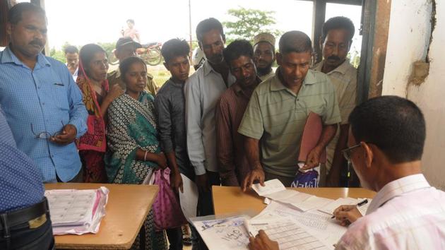 Expressing concern over the potential abuse of the National Register of Citizens (NRC) in Assam, a US bipartisan body said on Tuesday the verification process must not become a means to target the members of the Muslim community in northeastern India.(Samir Jana/HT PHOTO)