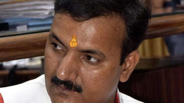 Basic education minister Satish Dwivedi has said this “revolutionary app” has the potential to change the face of the basic education department in the state. (Dheeraj Dhawan/HT Photo) Basic education minister Satish Dwivedi has said this “revolutionary app” has the potential to change the face of the basic education department in the state. (Dheeraj Dhawan/HT Photo)