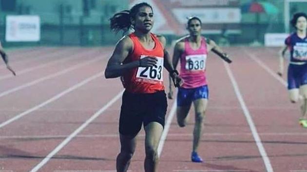 Anjali Devi clocked a personal best of 51.53 seconds. (Twitter) Anjali Devi clocked a personal best of 51.53 seconds. (Twitter)