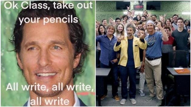 Matthew McConaughey will teach the Script to Screen class at University of Texas.