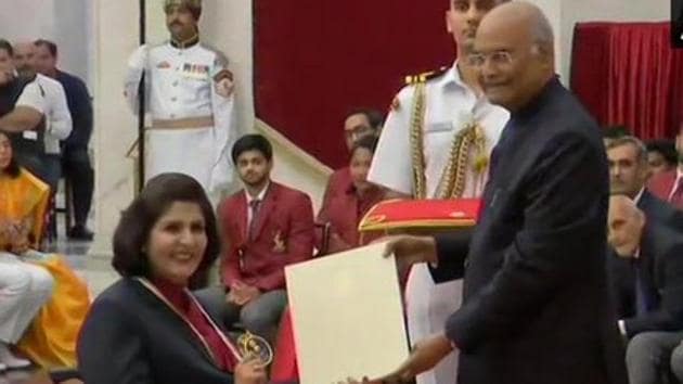 Deepa Malik received the Khel Ratna award. (ANI) Deepa Malik received the Khel Ratna award. (ANI)