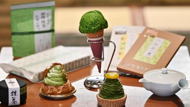 At Suzuki’s tea shop in central Japan, adorned with a traditional “noren” drape, customers are flooding in but more to scoop up gelato or cake than to sip the bright-green tea. And while Suzuki has enjoyed some success in expanding his matcha products, he doubts whether the industry can handle global competition. “Japan is no longer the only country making it. We’ll face global competition.” (Charly Triballeau / AFP) 