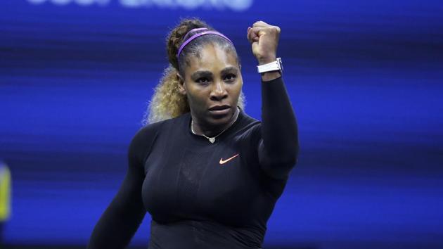 Serena Williams raises her fist after defeating Caty McNally, of the United States. (AP) Serena Williams raises her fist after defeating Caty McNally, of the United States. (AP)