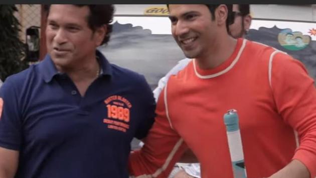Varun Dhawan meets Sachin Tendulkar on the first episode of his YouTube show Mango Man. Varun Dhawan meets Sachin Tendulkar on the first episode of his YouTube show Mango Man.