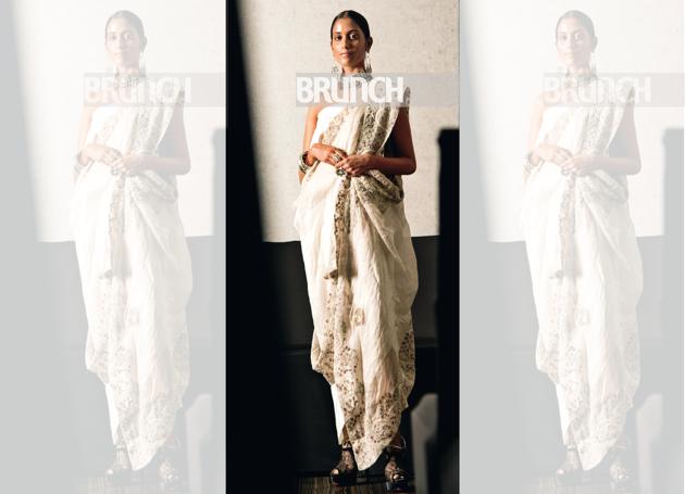 Labels no longer apply, and size and skin-tone are all-inclusive, says Priya Tanna (Model: Tanisha. On Tanisha: Sari, Anamika Khanna; jewellery, Amrapali; heels, Christian Louboutin)(Photo shot exclusively for HT Brunch by Hari Nair)