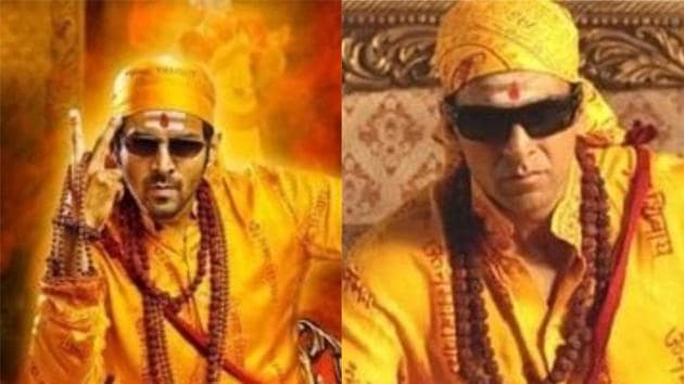 Akshay Kumar and Kartik Aaryan as the lead characters in Bhool Bhulaiyaa and Bhool Bhulaiyaa 2.